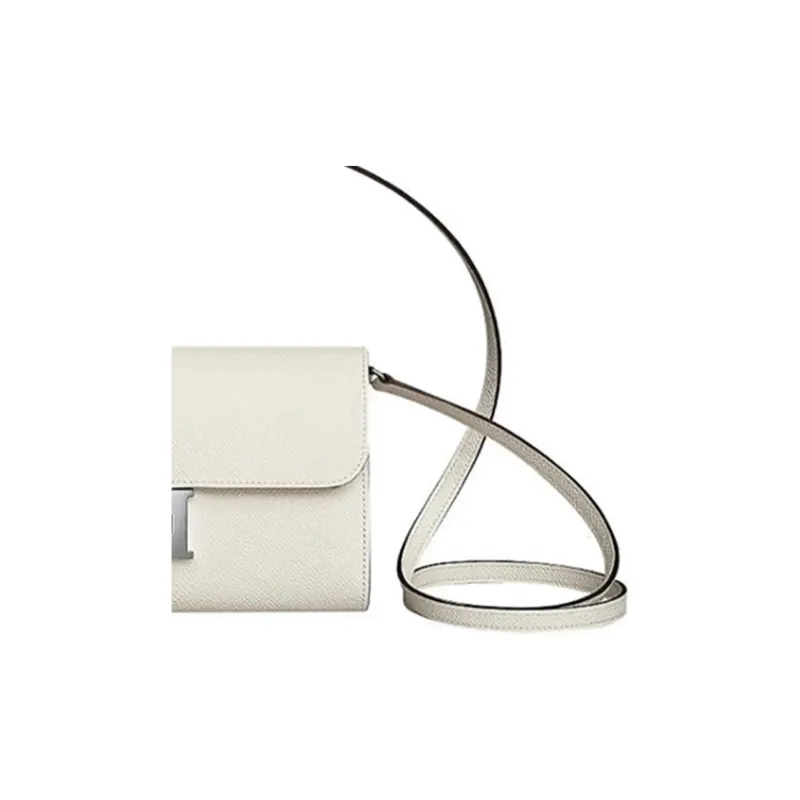 HERMES Constance To Go Epsom Leather Wallet, Handheld Shoulder Bag, Crossbody Bag Women's 10 Craie Milkshake White-3