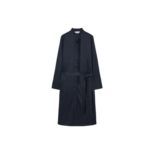 COS Long-Sleeved Dresses Women's Deep Navy Blue