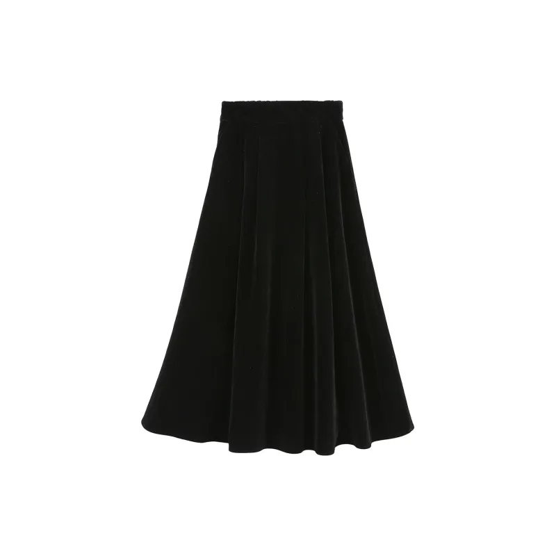 A Paradise For Awakening Casual Long Skirt Women's Black-1