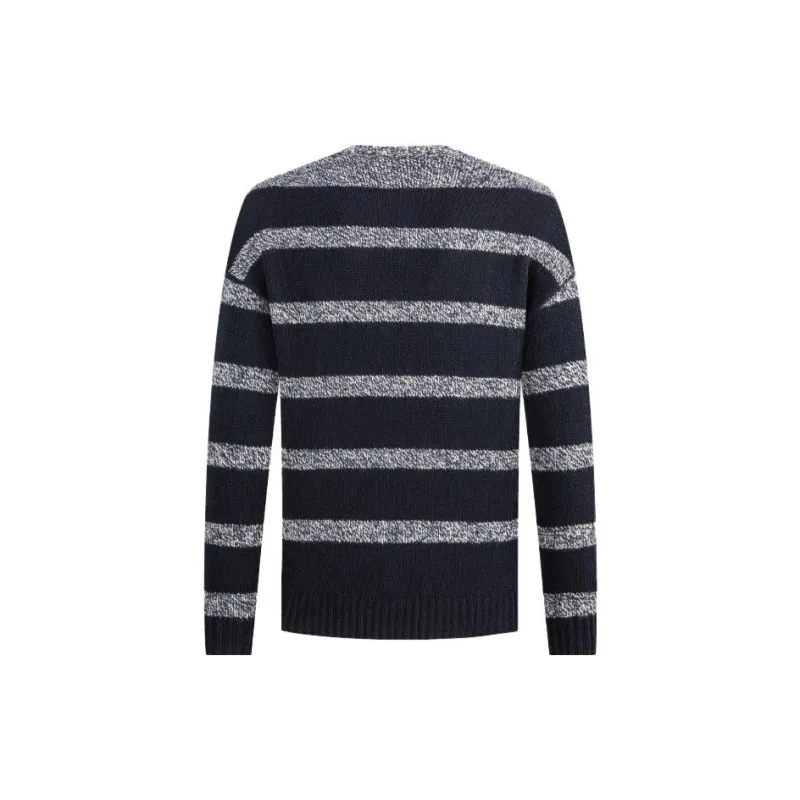 EMPORIO ARMANI Logo Intarsia Knit Crewneck Jumper-2