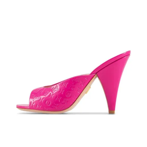 LOUIS VUITTON Slide Slippers Women's Pink