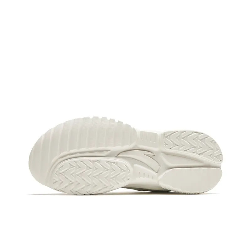 Anta Gravitation Cushioning Wear Resistant Low Top Casual Shoes Women's White Gray-4