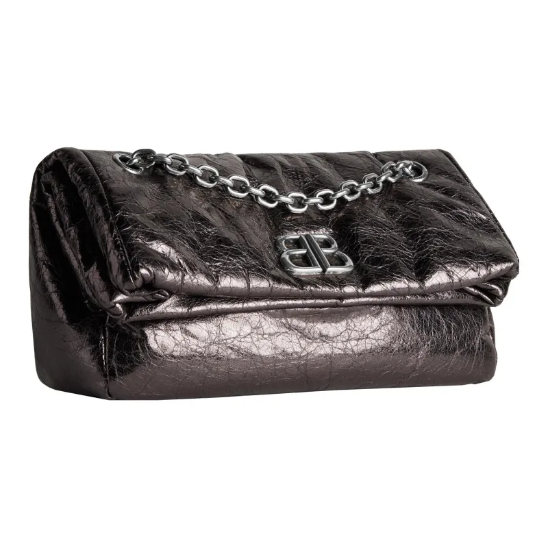 Balenciaga Arena Calfskin Chain Bag Handbag Shoulder Bag Women's Dark Gray-1
