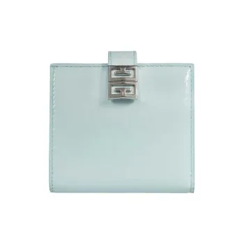 GIVENCHY Goatskin Wallet Regular Women's Light Blue