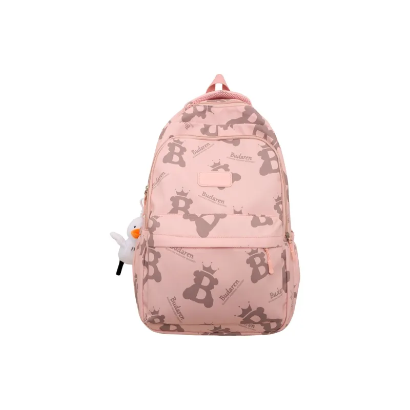 Deli Bear Nylon Backpack Regular Unisex Ecru/Gray/Black/Blue/Pink-9