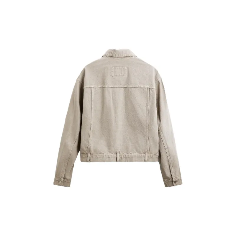 ZARA Denim Jackets Men Light Beige-1
