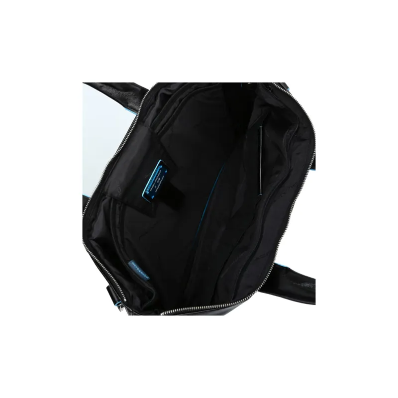 PIQUADRO Leather Handbag Laptop Bag Regular Men's Black-4