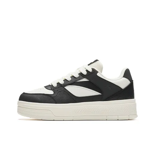 Anta Muffins Cushioning Wear Resistant Low Top Skateboard Shoes Women's White Black