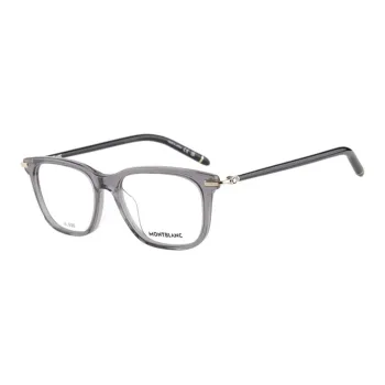 MONTBLANC Plate Alloy Frame Rectangular Eyeglass Frames Unisex Black