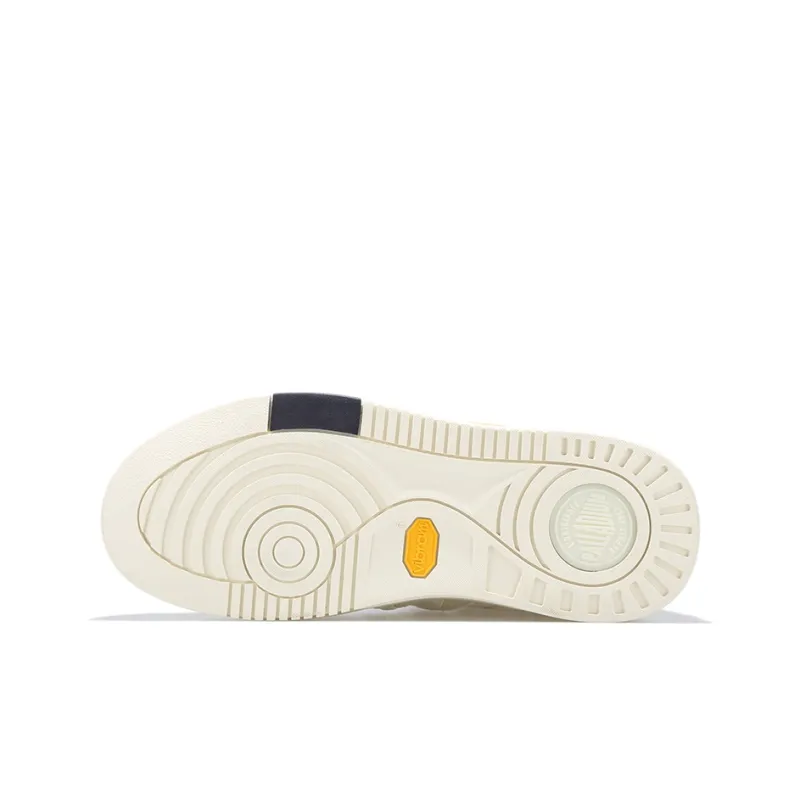 Palladium Low Top Skateboard Shoes Men's White Oyster Black-5