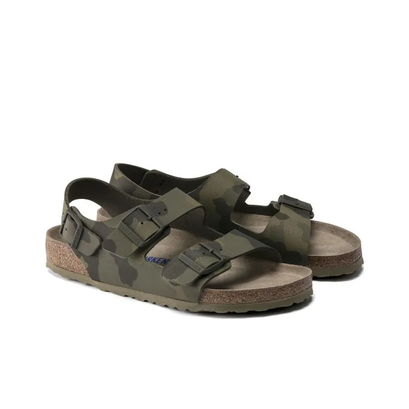 Birkenstock Beach Sandals Unisex Green Camouflage Narrow Fit-2