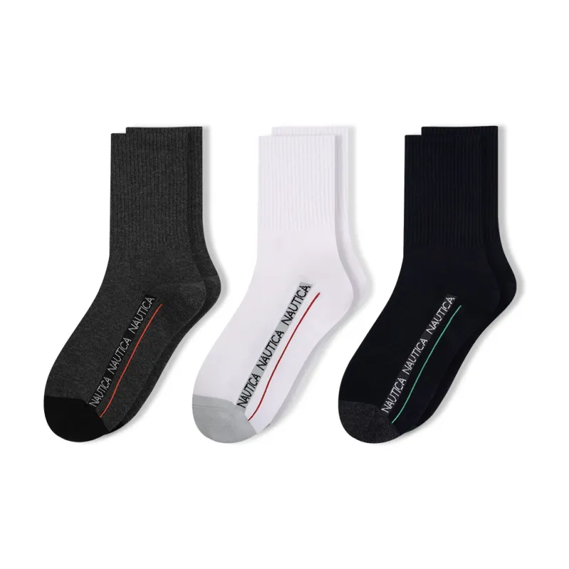 NAUTICA UNDERWEAR Mid-Calf Socks Men's 3 Pack-7