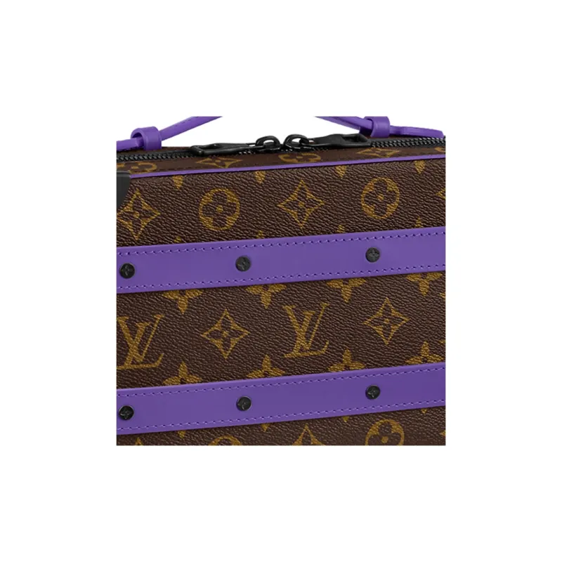 LOUIS VUITTON Handle Soft Trunk Monogram Macassar Brown/Purple-4
