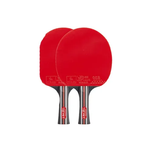 DOUBLEFISH Qilin Style Ping Pong Paddles Unisex Pure Wood Red
