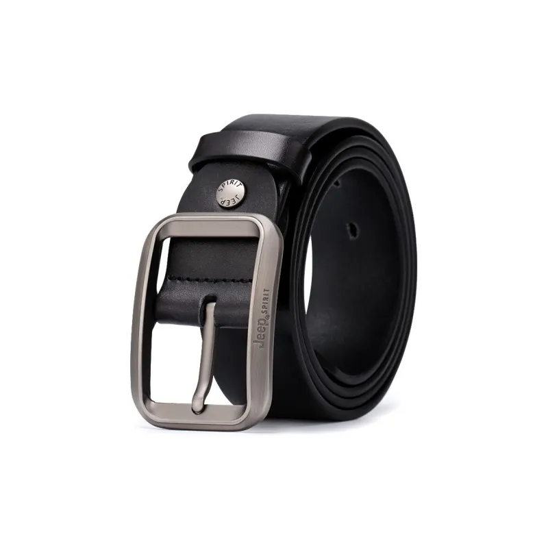 JEEP SPIRIT Top Grain Cow Leather Belts Men's Width 3.8cm-0