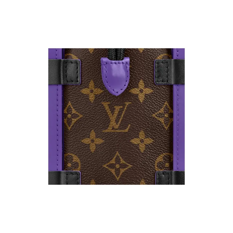 LOUIS VUITTON CHRISTOPHER Canvas With Leather Backpack Small Size Men's Brown/Purple-4