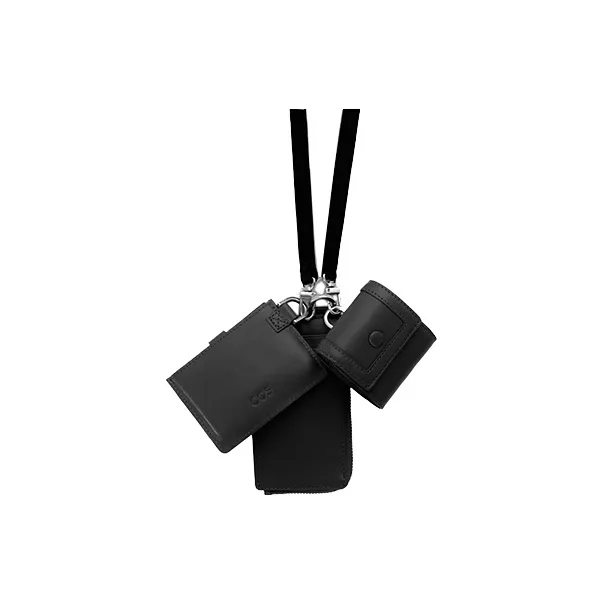 COS Cow Leather Card Clip Card Holder Regular Men's Black-1