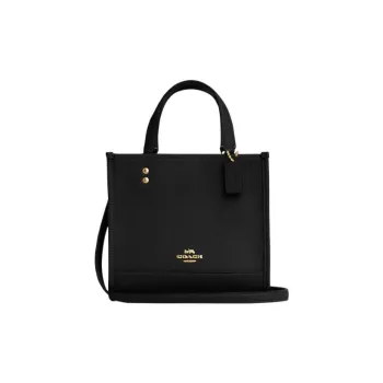 COACH Leather Sheet Music Bag Tote Bag Shopping Bag Shoulder Bag Crossbody Bag Handbag Small Size Women's Black