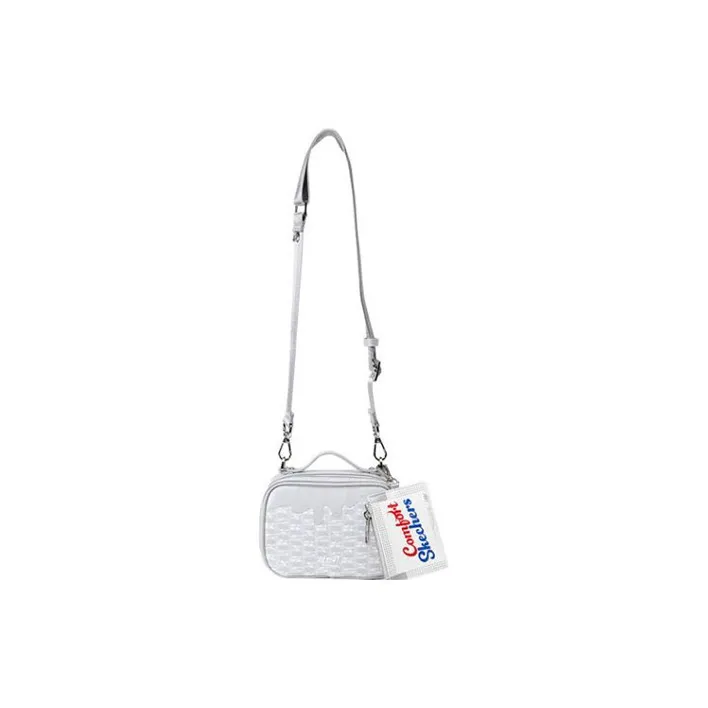 Skechers Ice Cream Series Fabric Small Square Bag Crossbody Bag Shoulder Bag Regular Unisex Light Gray-0