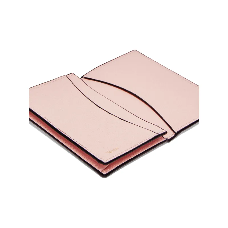 Valextra Cow Leather Card Holder Unisex Light Pink-4