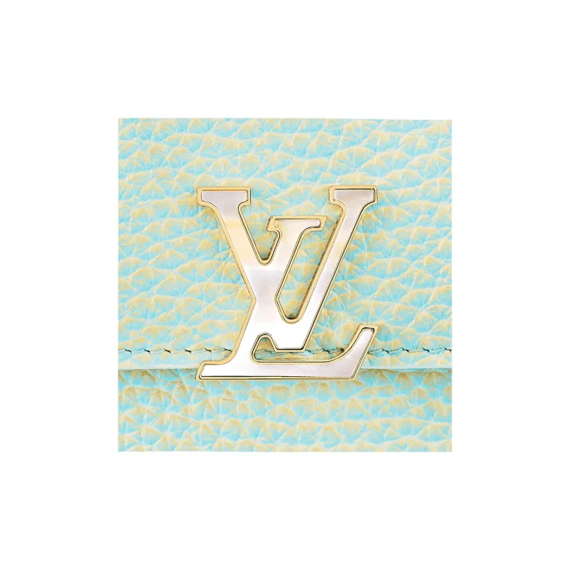 LOUIS VUITTON Capucines Wallet Xs Vert D'eau Green-4