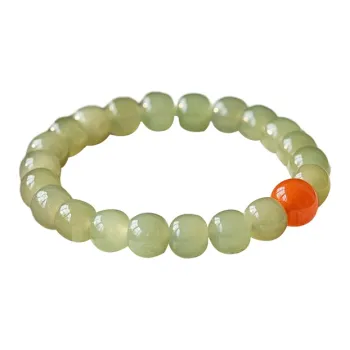 Jianlu Hetian Jade Bracelets Women's Pale Greenish White Jade