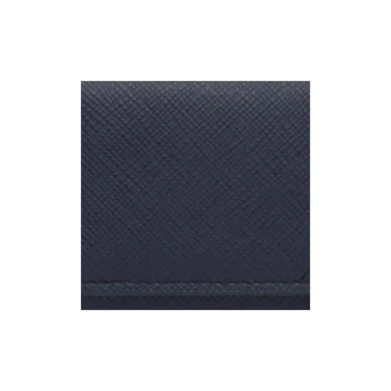 PRADA Saffiano Leather Key Pouch Men's Blue-3