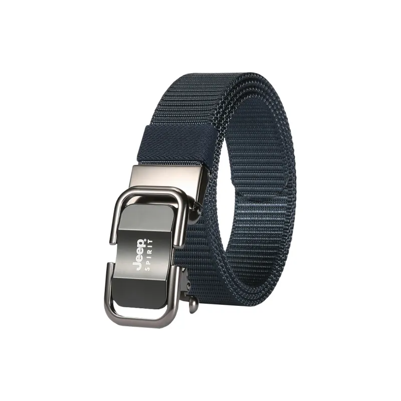 JEEP SPIRIT Nylon Automatic Buckle Korean Style Wear Resistant Brand Cow Leather Leather Belts Men's Width 3.5CM-2