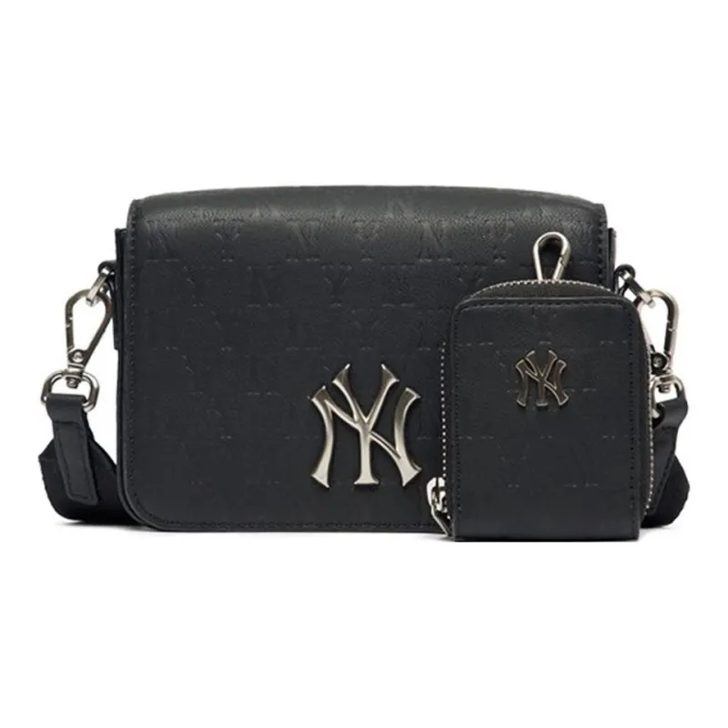 MLB Monogram Collection Cotton Polyester Combo Bag Crossbody Bag Shoulder Bag Regular Women's Black-0