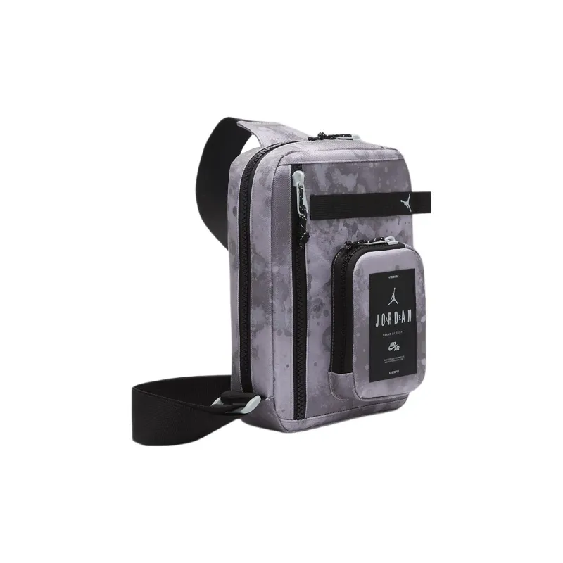 Jordan Polyester Shoulder Bag Crossbody Bag Regular Unisex Medium Gray & Black-1