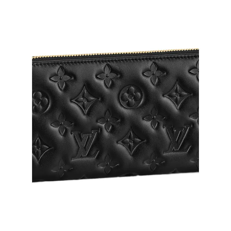 LOUIS VUITTON Zip Wallet Black-4
