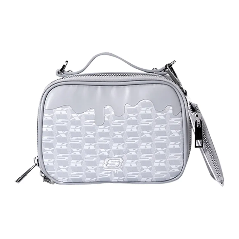 Skechers Ice Cream Series Fabric Small Square Bag Crossbody Bag Shoulder Bag Regular Unisex Light Gray-5