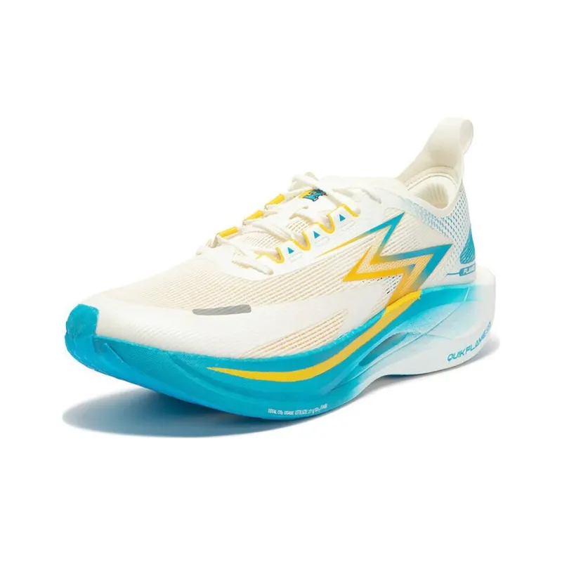 361° Fly Burn 2.5 Cushioning Wear Resistant Low Top Running Shoes Men's Blue White-2