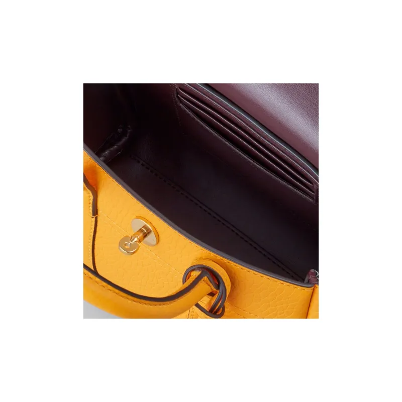 Mulberry Bayswater Leather Shoulder Bag Crossbody Bag Handbag Mini Women's Double Yellow-4