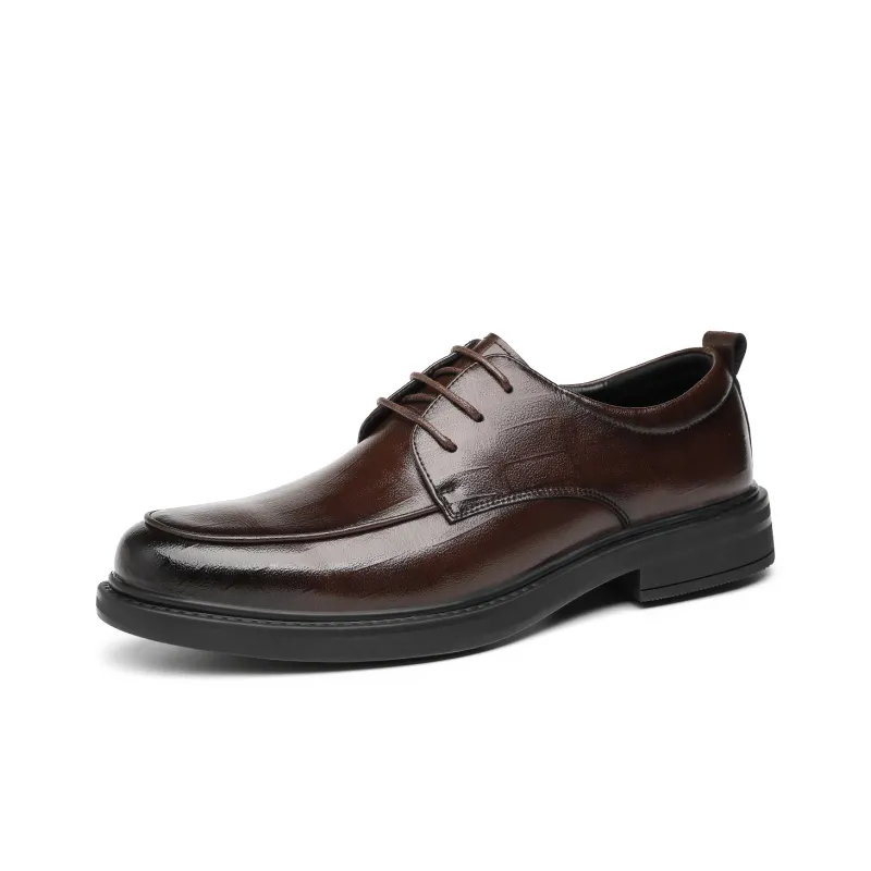 CHINT Dress Shoes Men Low Top Black-6