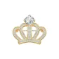 Gold Crown Brooch