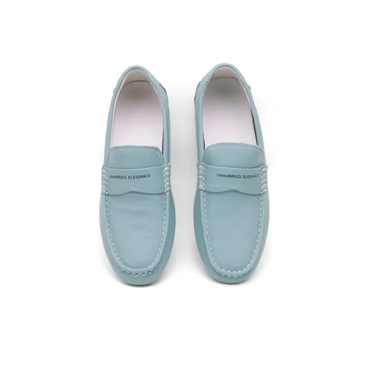 Mr.shang Gommino Loafers Men Low Top Blue/Green-9