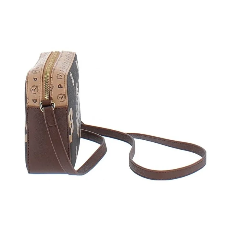 Pollini Polyvinyl Chloride Camera Bag, Crossbody Bag, Shoulder Bag Women's Brown-3