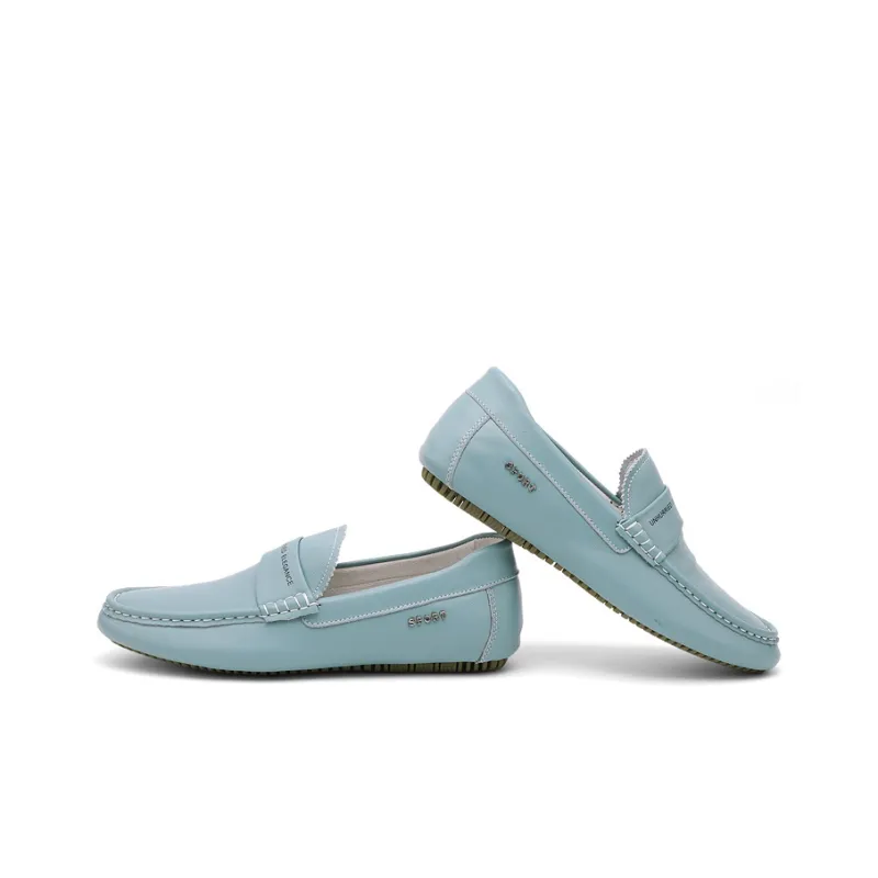 Mr.shang Gommino Loafers Men Low Top Blue/Green-7