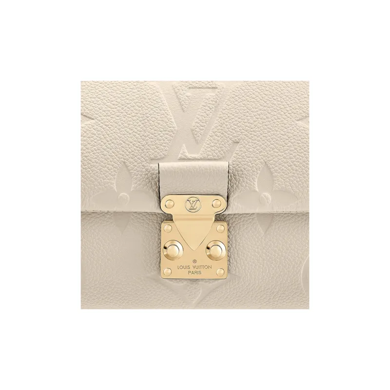 LOUIS VUITTON Madeleine Grain Cow Leather Crossbody Bag Mini Women's Beige-4