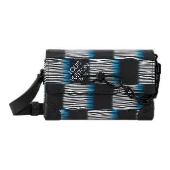 LOUIS VUITTON Steamer Damier Rush Epi XL Leather Small Box Crossbody Bag Shoulder Bag Wallets Regular Men's Blue Moon
