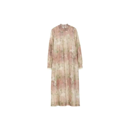 PURE TEA Long-Sleeved Dresses Women's Smoke Pink