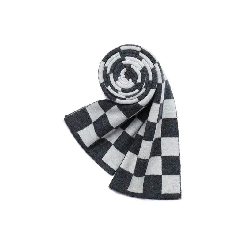 PIERRE CARDIN Wool Knit Scarves Men's Light Gray-0