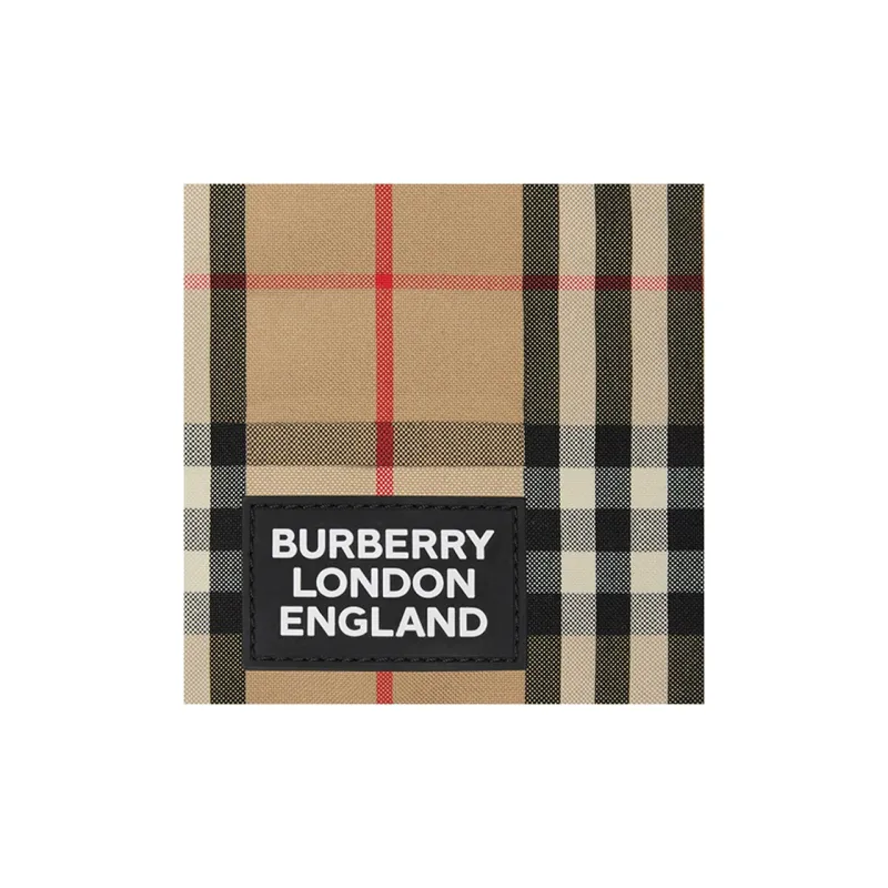 Burberry Vintage Cotton Shoulder Bag, Crossbody Bag, Cell Phone Pouch Unisex Archive Beige-4