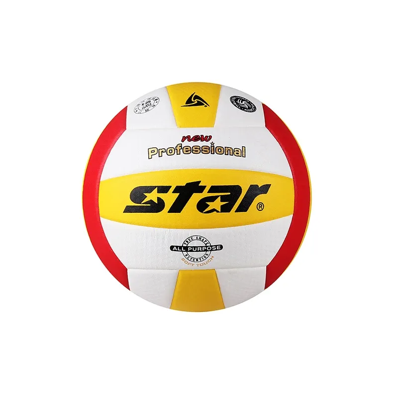 Star Microfiber Leather Size 5 Volleyball Unisex Yellow White Red-1