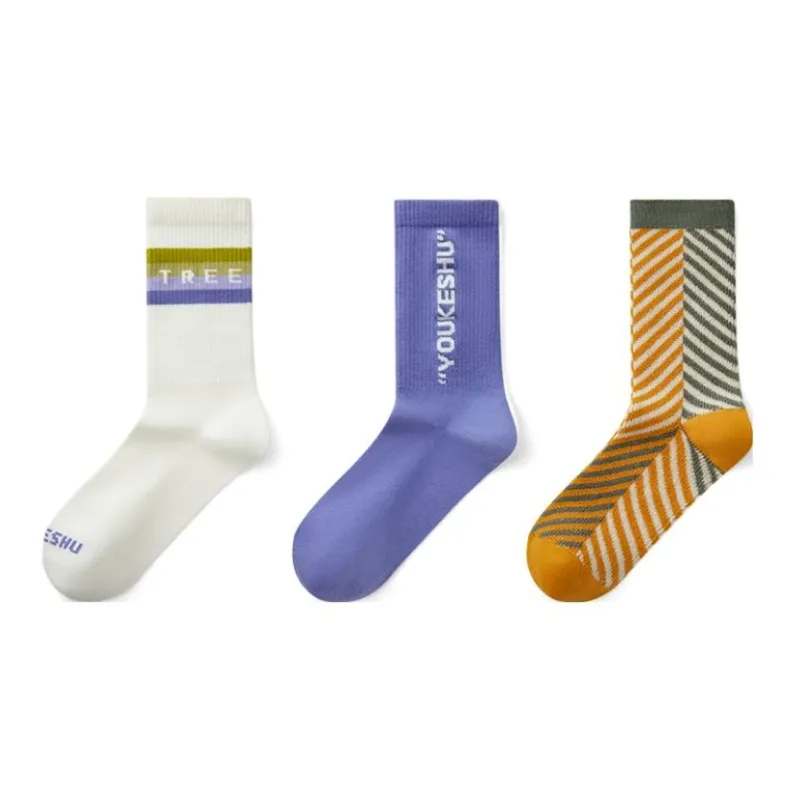 YOUKESHU Mid Calf Socks Unisex 3 Pack-4