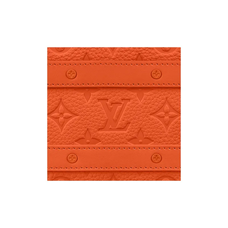 LOUIS VUITTON Handle Soft Trunk Taurillon Monogram Orange-4