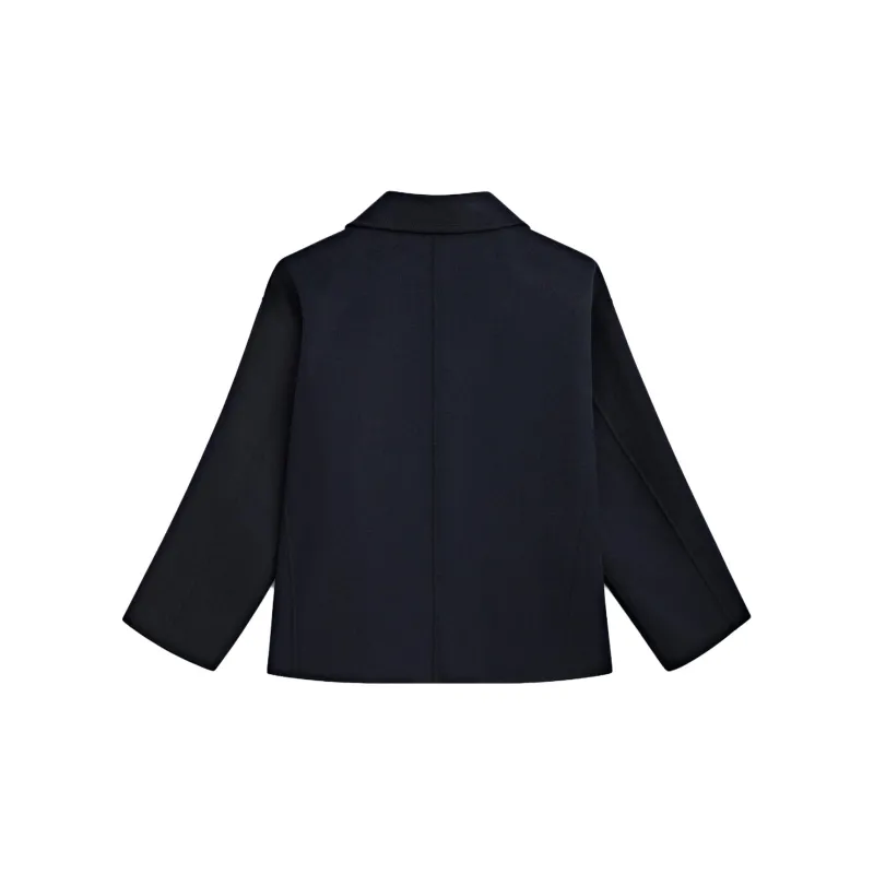Massimo Dutti Coats Women's Navy Blue-1