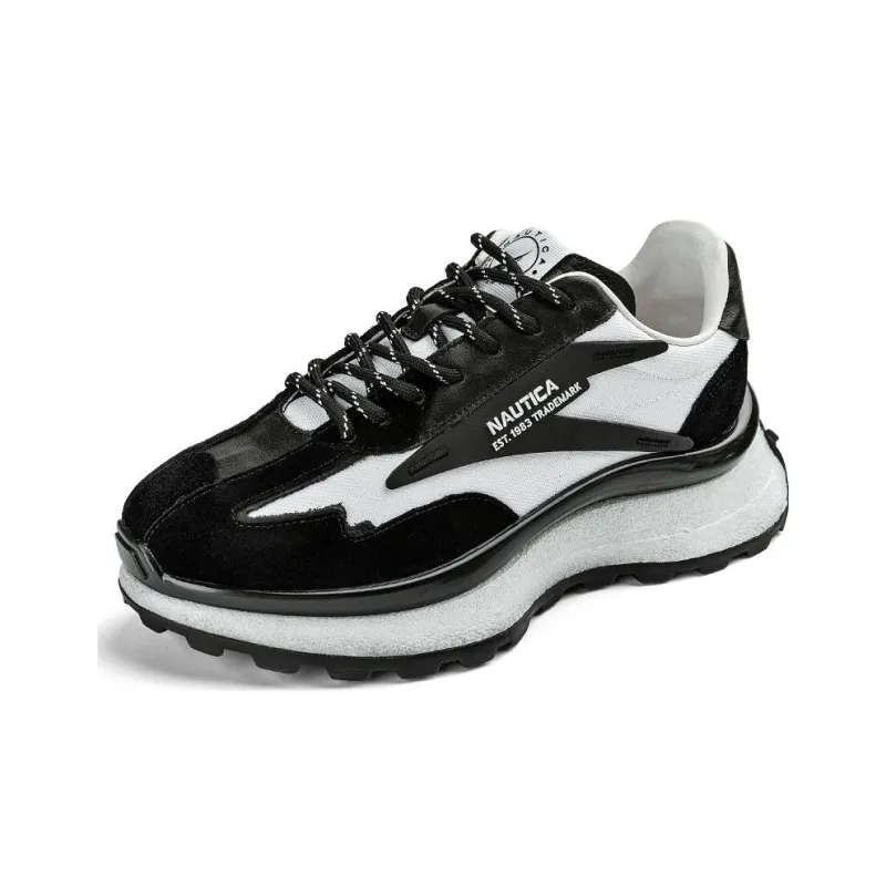 NAUTICA Low Top Casual Shoes Women's Black White-1