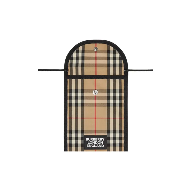 Burberry Vintage Cotton Shoulder Bag, Crossbody Bag, Cell Phone Pouch Unisex Archive Beige-5